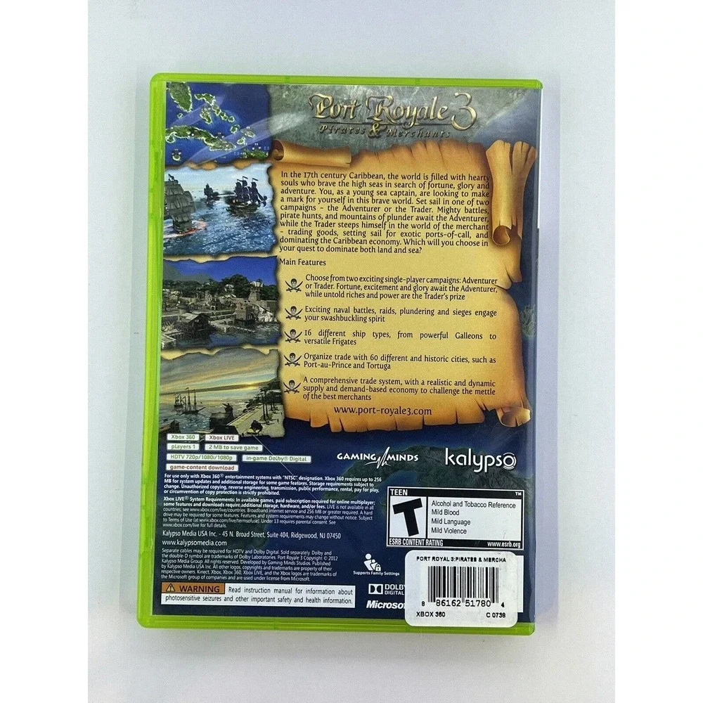 Xbox 360 Port Royale 3: Pirates & Merchants Microsoft Fast Ship
